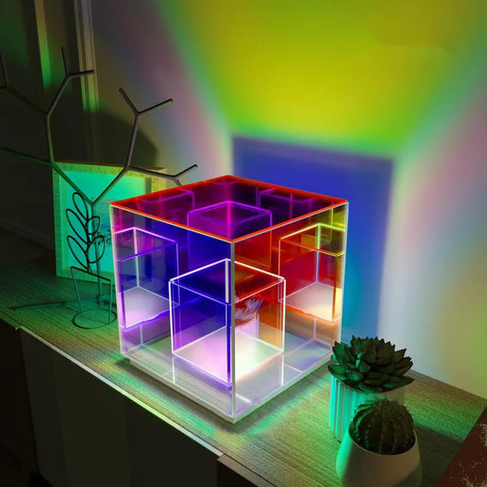 LED 3D Pyramid Cube Night Light