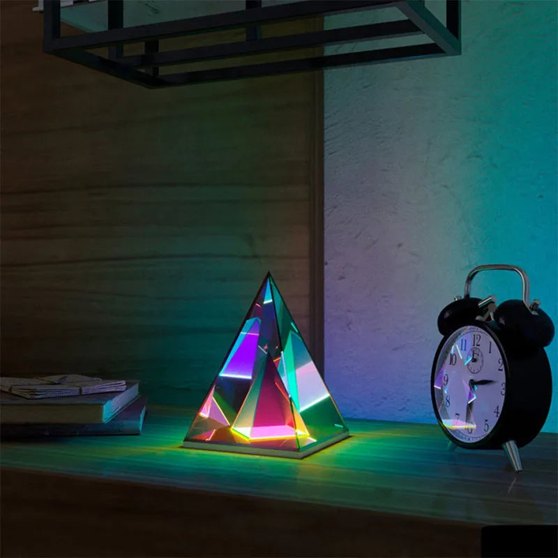 LED 3D Pyramid Cube Night Light