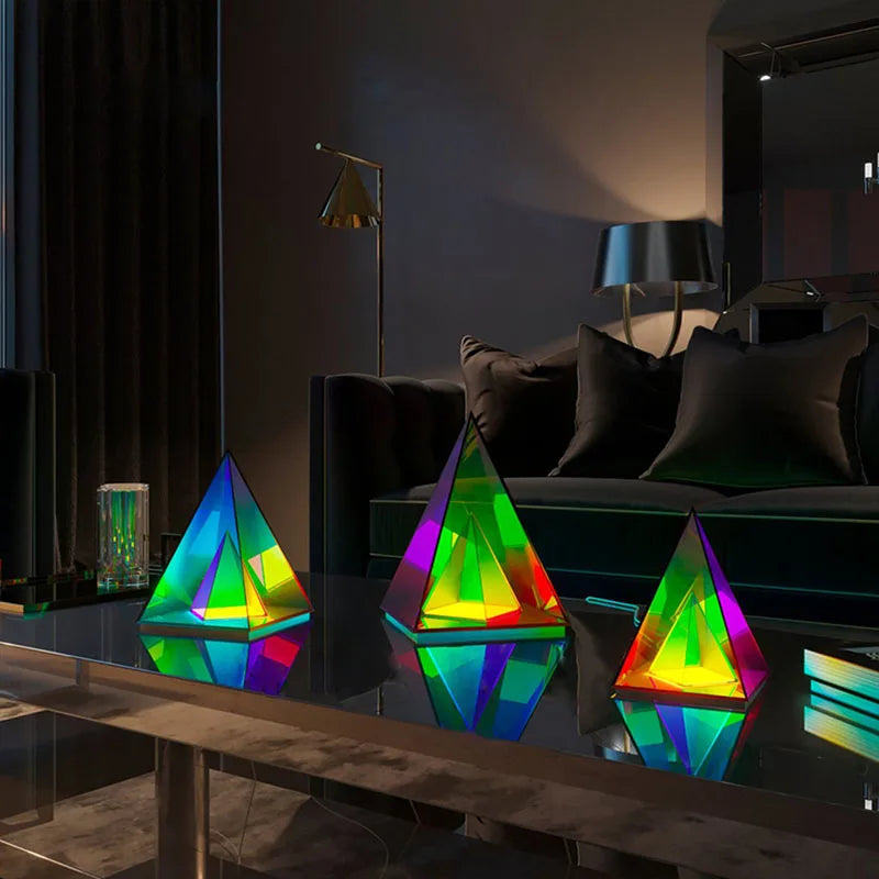 LED 3D Pyramid Cube Night Light